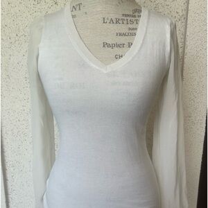 TRENDY Banana Republic  summer white cotton sweater